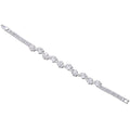 Zigzag Halo Rhinestone Link Foldover Barcelet