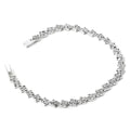 Continous Square Shape Clap over Link Bracelet