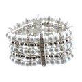 Wedding Bracelet Faux Pearl Cultured Bracelet