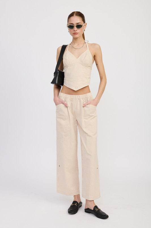HALTER NECK BUSTIER TOP