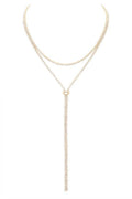 Layered Rhinestone Extra Fine Dainty Necklace