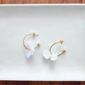 Magnolia Hoops - White
