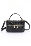 Braided Metallic Top Handle Vanity Swing Bag