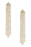 Fringe Rhinestone Chain Drop Earrings