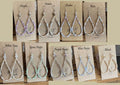 Pastel Sea Beads Teardrop Dangle Earrings