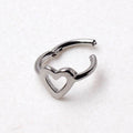 316L Stainless Steel Heart Seamless Clicker Ring