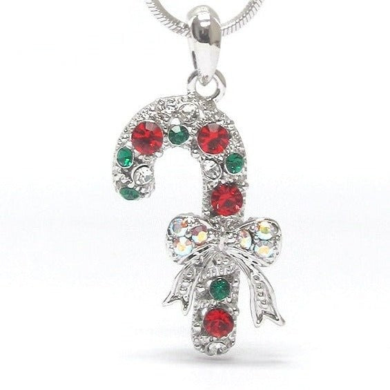 Christmas Candy Cane Necklace