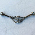316L Stainless Steel Jeweled Triple Chain