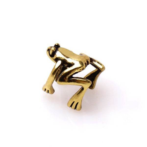 Antique Gold Tree Frog Fake Cartilage Ear Cuff