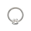 316L Stainless Steel Dog Puppy Paw Snap-in Captive