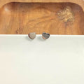 Luxe Heart Studs - Silver