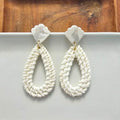 Malia Earrings - Light Rattan