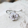 316L Stainless Steel Synthetic Opal Flower Nose