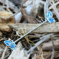316L Stainless Steel Double Blue Butterfly