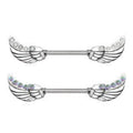 316L Surgical Steel Twinkling Angelic Wings Nipple