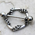 316L Stainless Steel Rope Wrapped Around Nipple