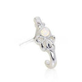 316L Stainless Steel Synthetic Opal Ribbon L Bend