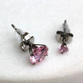 Pair of 316L Surgical Steel Pink Round CZ Stud