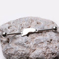 316L Surgical Steel Industrial Barbell Barefoot