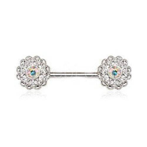 316L Stainless Steel Aurora Flower Cluster Nipple