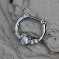 316L Surgical Steel Heart Gem Septum Clicker