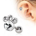 Animal Paw Cartilage Earring Gemmed Cartilage