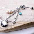 Beach Charms Dangle Navel Ring Belly Ring 10 mm