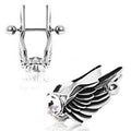 Angel Wings Cartilage Earring - Feathered Angel