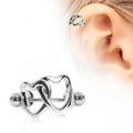 Interlocking Hearts Cartilage Cuff - Heart