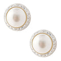 Timeless 15mm Faux Pearl Rondelle Stud Clipon