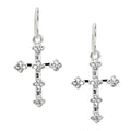 Baroque Style rhinestone Cross Earring French Hook