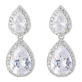 Sparkling  Pear Shape Cubic Zirconia Earrings