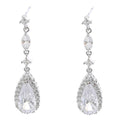 Dazzling dangle Cubic Zirconia Pear Earrings