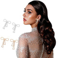 Baguette Bow Ribbon Cubic CZ Fashion earrings