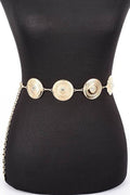 Round Disk Shiny Fashion Chain Belt