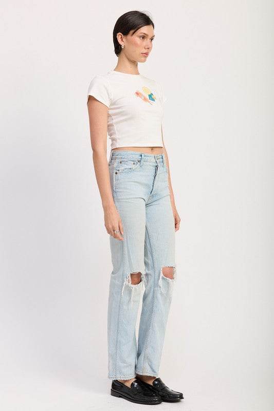 EMBROIDERED GRAPHIC BABY TEE