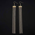 Long Tassel Hook Chunky Chain Earrings