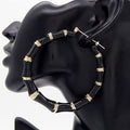 80mm Epoxy Bamboo Hoop Earrings