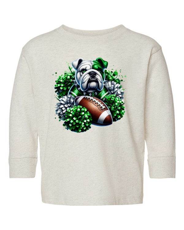 Bulldog Football Cheer Toddler Graphic Tee