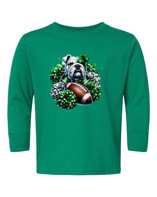 Bulldog Football Cheer Toddler Graphic Tee