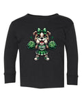 Bulldog Cheerleader Toddler Graphic Tee