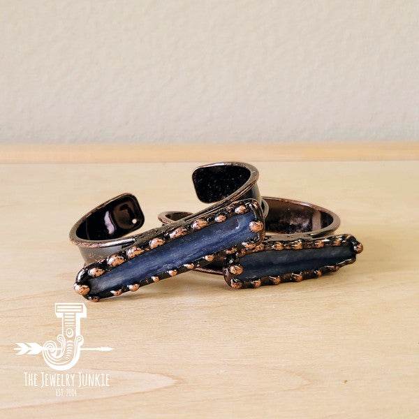 Genuine Natural Kyanite Cuff Bangle Bracelet