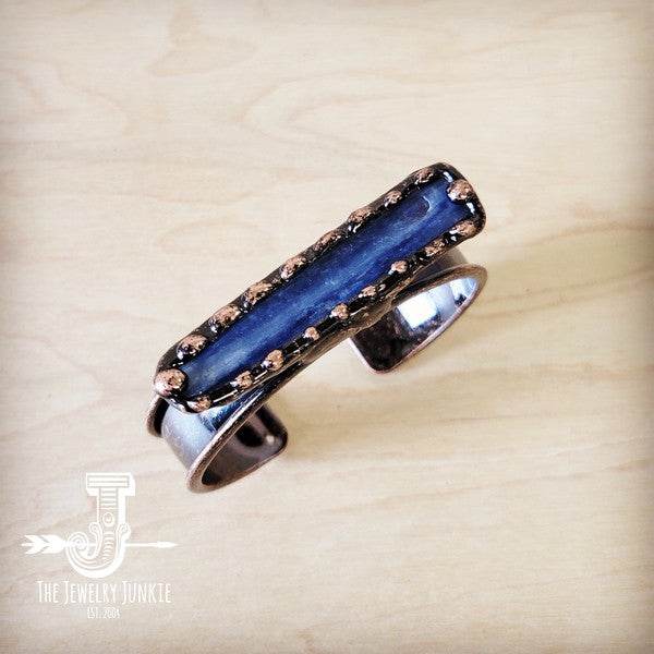 Genuine Natural Kyanite Cuff Bangle Bracelet