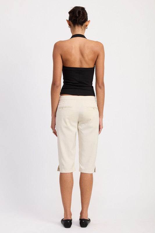 CHAIN LINK HALTER KNIT TOP