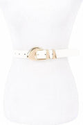 Polish Buckle Skinny Fashion Belt