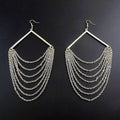 Multi Layered Chain Loose Dangle Earrings