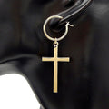 Dangle Cross w Baby Hoop Earrings