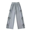Side tie ribbon bows sweat pants