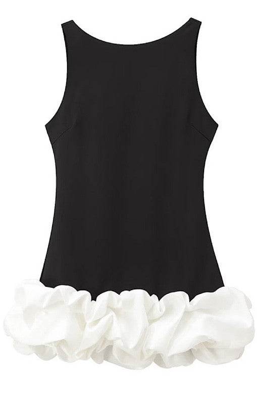 Ruffle trim dress