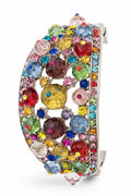 Oversize Crystal Statement Hinged Bangle